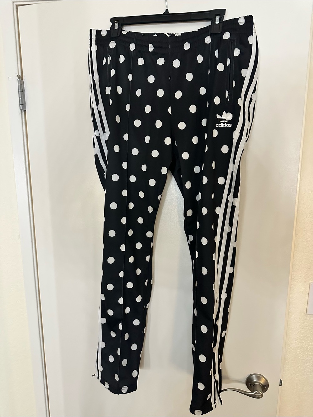 adidas  Black Polka Dot Track Pants - Picture 2 of 6